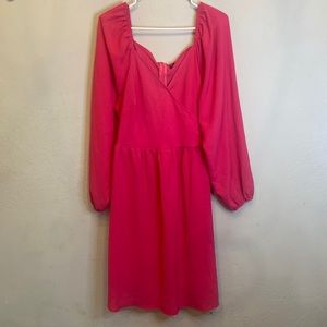 Shein Curve 2XL Hot Pink MIDI Dress